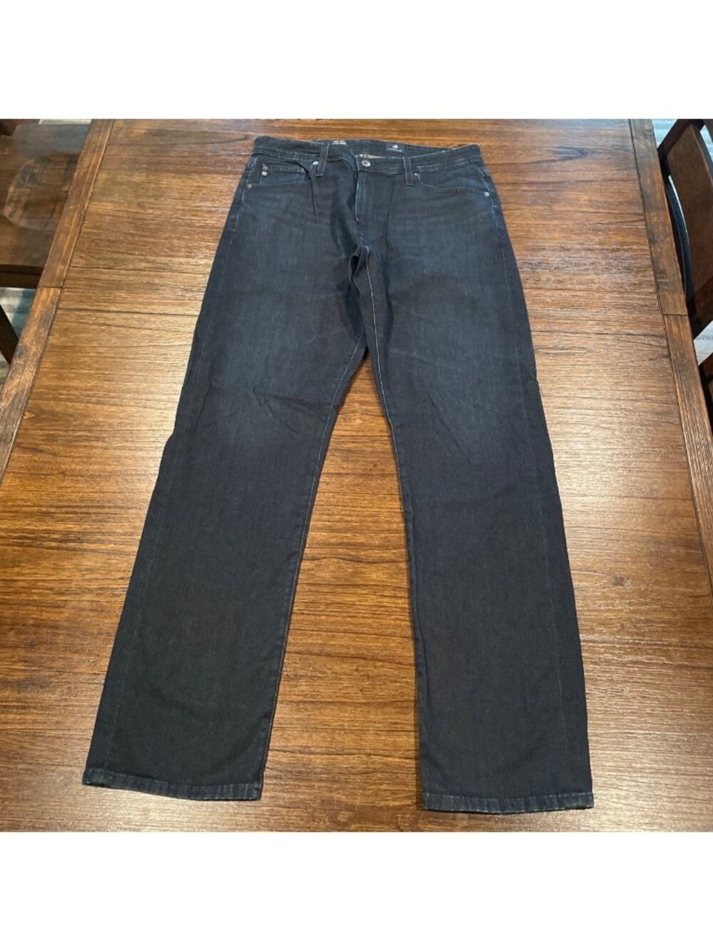 AG Ives Jean Mens 32x33 Modern Athletic Livid Sea Dark Indigo Stretch Minimalist